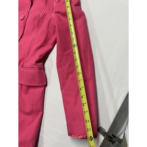 VTG Y2K Banana Republic Pink Trench Coat Womens S Coquette Preppy Chic - Picture 9 of 15